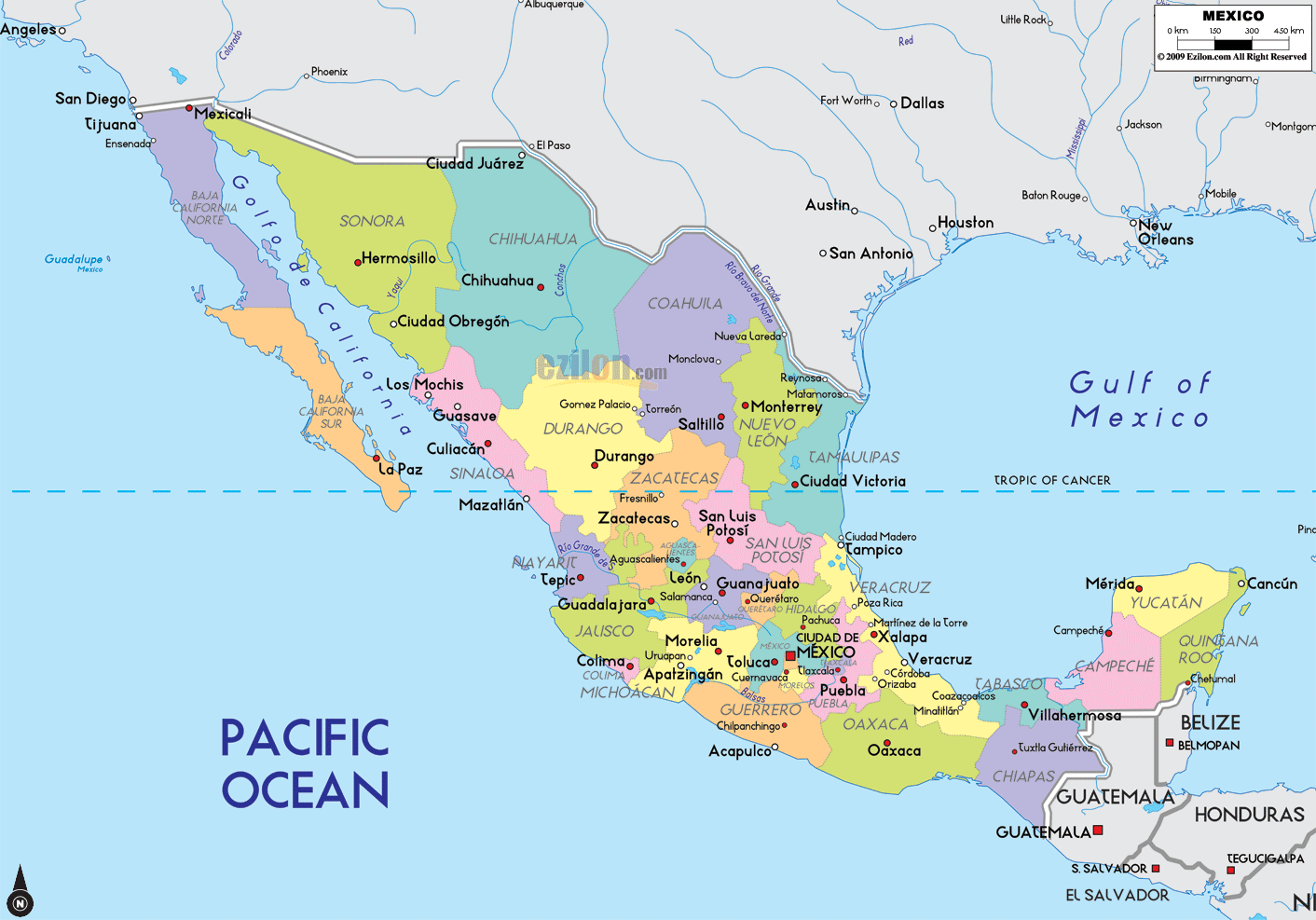 political-map-of-Mexico